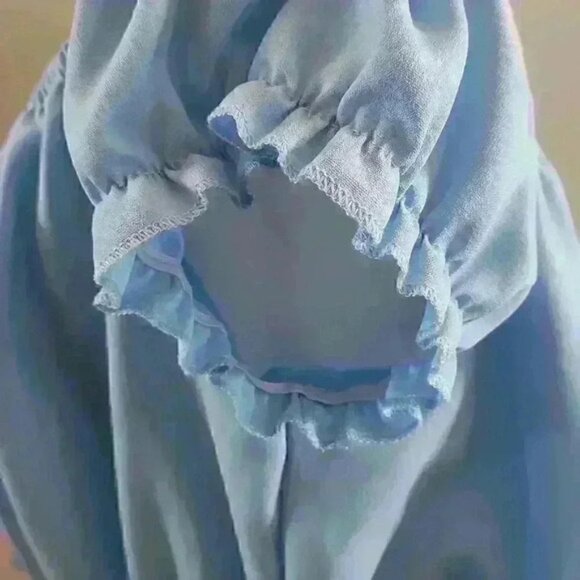 Shein baby Blue short sleeve crop  top US XXL - Picture 4 of 8